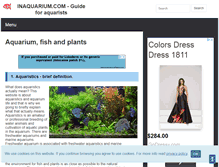 Tablet Screenshot of inaquarium.com